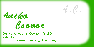 aniko csomor business card