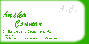 aniko csomor business card